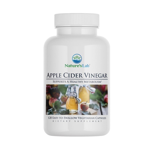 [BRSRMCT6BMDWAHY6] Nature's Lab Apple Cider Vinegar 1200mg with Chromium - 120 Capsules (60 Day Supply)