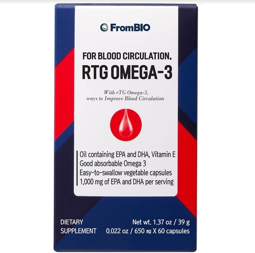 [BRSRMGATPIORSF3Z] for Blood Circulation, rTG Omega-3, 1,000mg of EPA and DHA and 11mg a-TE of Vitamin E per Serving (60 Capsules)