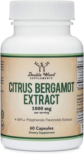 [BRSWGFIKCEAQ2FAU] Citrus Bergamot Supplement, 1000 мг, 60 капсул - поддерживает здоровый уровень холестерина и триглицеридов - 1000 мг сервировки (стандартизация Бергамонте)