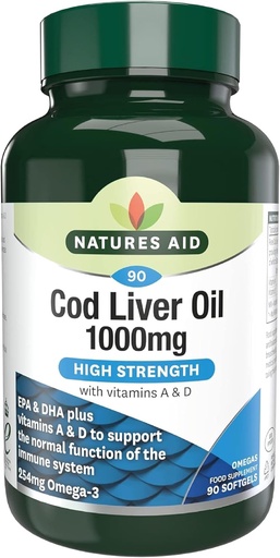 [BRSWIYAPOZYQI3DG] Cod Liver Oil (High Strength) 1000mg 90 Softgels