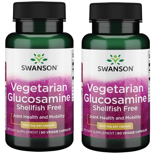 [BRSWGAAEO57BGFA6] Swanson Vegetarian Glucosamine - Shellfish Free 500 Milligrams 90 Veg Capsules (2 Pack)