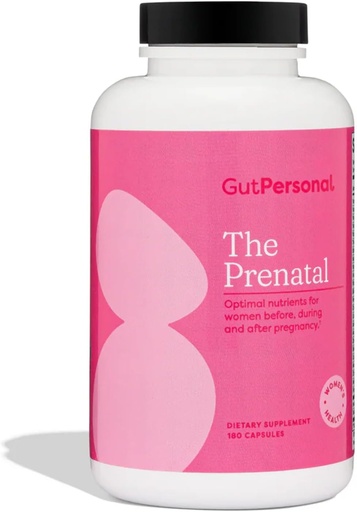 [BRSROBTYBYBGKELA] GutPersonal The Prenatal Supplement, Alleviates Morning Sickness and Contains Essential Nutrients Formulated to be The Complete Prenatal and Postnatal Support - 180 Capsules