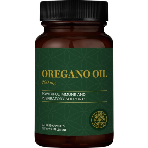 [BRSWIYIEAIAGIDDO] Global Healing Center - Oregano Oil Capsules with Organic Ingredients & Cayenne Pepper Extract, Oregano Capsules for Immune System Support, Respiratory Health, Digestion, Gas & Gut Wellness (60 Count)