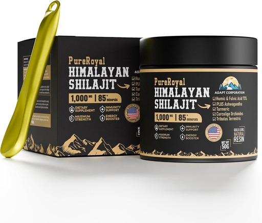 [BRSRAZT6CQCQO3DH] Himalayan Shilajit Resin – High Potency, 1100 MG Himalayan Extract, 75%+ Fulvic Acid, Energy, Wellness & Immunity Support, 85+ Trace Minerals, Lab Tested, 50g Jar, 46 Servings
