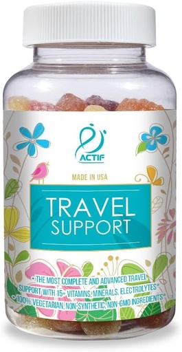 [BRSRAGAKBZ5RSADZ] ACTIF Travel Mega Tuki 15+ Advanced tekijät ... Ei-GMO, Nopea-Acting, Made in USA, 90 Gummies