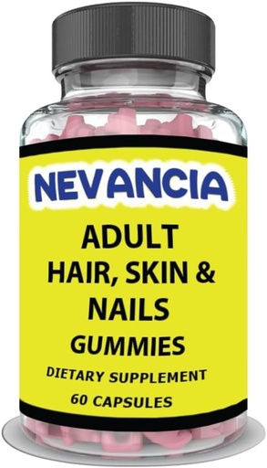 [BRSRAZT7OUIBMCQ6] Adult Hair, Skin & Nails Gummies - Biotin 5000 mcg - for Faster & Healthier Hair Growth, Stronger Nails, Healthier Skin – for Women & Men - Extra Strength, 60 Vegan Gummies