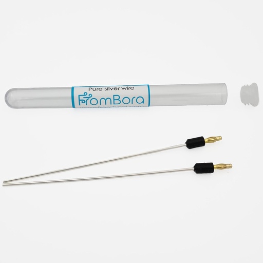 [BRSROBAYDIDQ2EQ4] Pure Silver Wire with Connector 99.99% Purity | Certificate Included | 9999 | 12GA 6" | FromBora Colloidal Silver Generator Wires