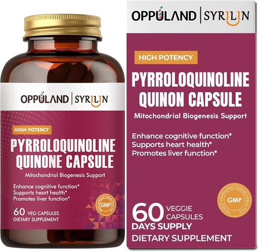 [BRSW2AT5PMPROEQY] Pyrroloquinoline Quinon-PQQ Supplement 20 mg-Ondersteunt de gezondheid van het hart*-Gluten-Free,Non-GMO,Vegetarian-60 Veg Capsules