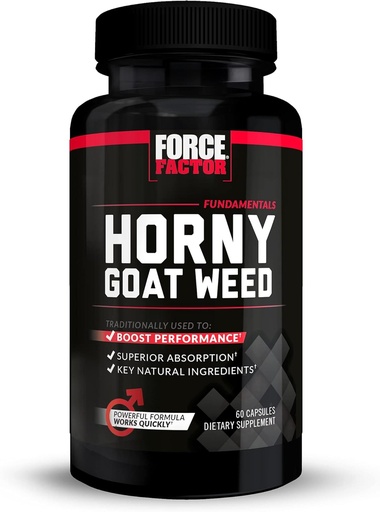 [BRSWYZY3AB5AYHQU] Sila Factor Horny Kozel za moške, Naravni moški pogon in Vitalnost dodatek z naravnimi sestavinami za superior Absorpcijo, Osnovna serija, 750mg, 60 Kapsule