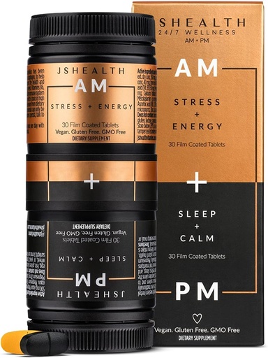 [BRSWGHA6OEMQ2FY7] JSHealth Vitamins, AM + PM Formula | Daily Multivitamin for Women and Men (60 Tablets, 30 Day Supply)