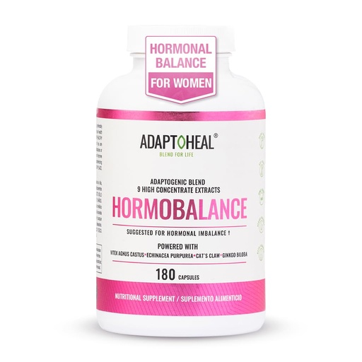[BRSW2BQPDMIAKFDO] ADAPTOHEAL Hormobalance for Women – Hormone Balance Support with 9 High-Concentrate Adaptogenic Extracts (Vitex, Dong Quai, Reishi) – Stress, Mood & Daily Wellness Support – 180 Capsules