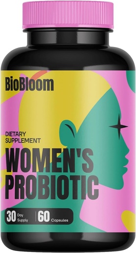 [BRSRAEA6CEFWCFLG] BioBloom Vaginal Probiotics for Women | pH Balance with Prebiotics & Lactobacillus Probiotic Blend Women's Vaginal Health Supplement | Promote Healthy Vaginal Odor & Flora (30 Servings)