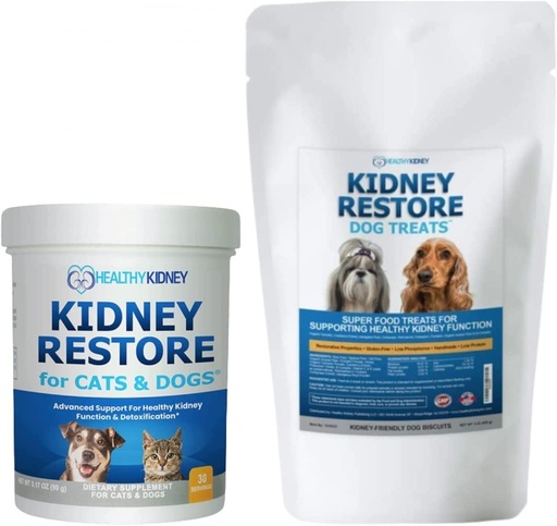 [BRSRM2YCPIBRG2A3] Kidney Restore Cats & Dogs & Kidney Restore Dog Treats Supplement for Canine Renal Pet Support Kidneys