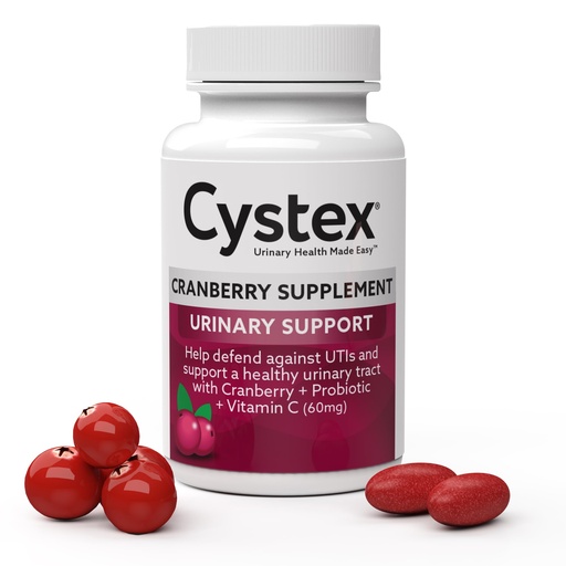 [BRSRMFIYCJ4AYCI6] Cystex Cranberry Urinary Health Supplement - 3-in-1 UTI Protection with Probiotics, Prebiotics, & Vitamin C - Supports Vaginal pH, Yeast Balance, & Urinary Health - Fast-Acting - Sugar-Free - 75-Count