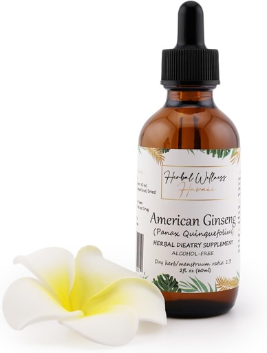 [BRSROBD5CJ6WY3TK] American Ginseng Liquid Extract (Panax Quinquefolius) - Dietary Supplement for Energy & Immunity Support, Organic Vegetable Glycerin, 2 Fl.oz