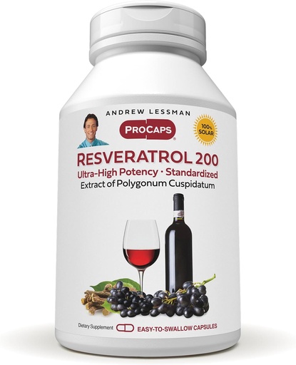 [BRSWI2QGBZ5RG2TY] (原始内容存档于2018-09-29) (英语). Andrew Lessman Resveratrol-200mg - 30 Capsules - 红酒的受益者,自然产生的抗氧化剂,无酒精. 免费添加