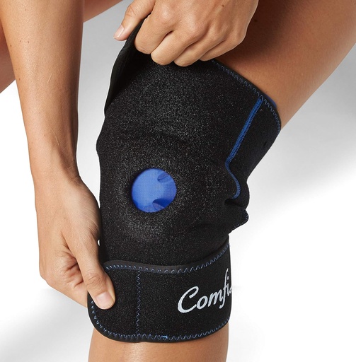 [BRSWGEA2PNYQOHLK] ComfiLife Knee Ice Pack med Wrap Reusable Hot & Cold Therapy Gel Pack Justerbar kompressionsstöd för skador, smärta, kirurgi, artrit, meniscus och mer