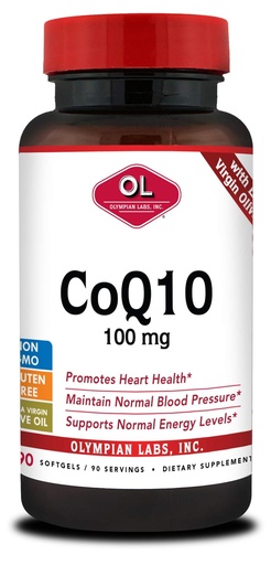 [BRSWIYA6C4FGCD3I] Olympian Labs Coenzyme Q10 100mg Softgels formulated with Extra Virgin Olive Oil, Heart Health Support, Cell Protection from Free Radicals