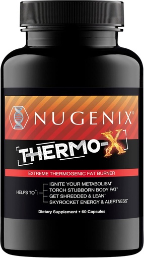 [BRSRMHAFCICBSC3F] Nugenix Thermo-X: Thermogenic Fat Burner Supplement for Men, Extreme Metabolic Accelerator, 60 Count