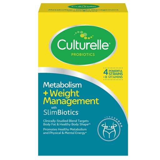 [BRSRAEADCAPQ2CQY] Culturelle Metabolism + Weight Management with SlimBiotics® Probiotic Capsules – 30 Count – Helps Safely Manage Weight - Promotes Healthy Metabolism and Physical & Mental Energy