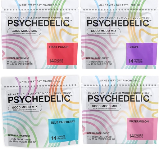 [BRSRAHQKB4FWKGQ2] Psychedelic Water Good Mood Mix 4 Flavor Mixed Bundle