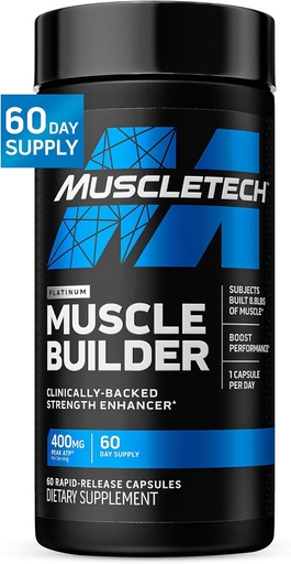 [BRSRMFQBAV5R6EQZ] Muscletech Nitric Oxide Supplements for Men & Women, Muscle Builder (60 капсул) - Nitric Oxide Booster Supplement Supports Muscle Gain & Performance - 400 мг пик АТФ для повышения прочности