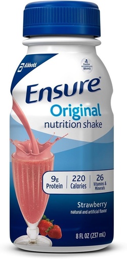 [BRSWGYYQAEJRS3DH] Ensure Original Nutrition Shake, Strawberry, 8 Ounces, 6 Count
