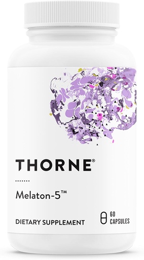 [BRSWIY33A4AQECQV] THORNE - Melaton-5 - 5mg Melatonin Supplement - Supports Normal Circadian Rhythms, Restful Sleep & Relaxation* - 60 Capsules