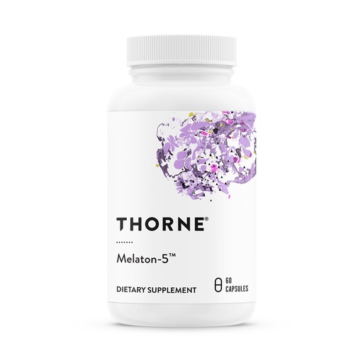 [BRSWIY33A4AQECQV] THORNE - Melaton-5-5 mg Melatonin Supplement - Supports Normal Circadian Rhythms, Restful Sleep & Relaxation* - Third-Party Certified - Gluten, Dairy & Soy-Free - 60 Capsules