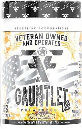 [BRSRO235DIFA22Y3] Gauntlet Pre-Workout Powder, Explosive Workouts, Laser Focus, Mid Stim, Amazing Flavor, Veteran Owned and Operated (25 Servings, Mangolorian)