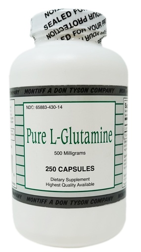 [BRSWI2T6CF6GGHTM] Pure L Glutamine 500 mg 250 caps