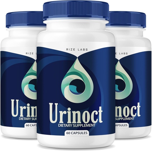 [BRSROGICCUFRSCQY] rize labs (3 Pack) Urinoct Prostate Supplement, Urinoct Bladder Health, Advanced Urinoct Prostate Function Formula, Urinoc Organic Herbal Blend Reviews, Urinoct Prostate Flush for Flow (180 Capsules)