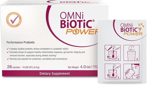[BRSRAZYDOYAQ2DLB] Power High Performance Daily Probiotic Supplement - Probiotic Powder with Magnesium Citrate for an Active Lifestyle - Supports Gut Health, Muscle Recovery, and Energy - Vegan, Non-GMO (30 Servings)