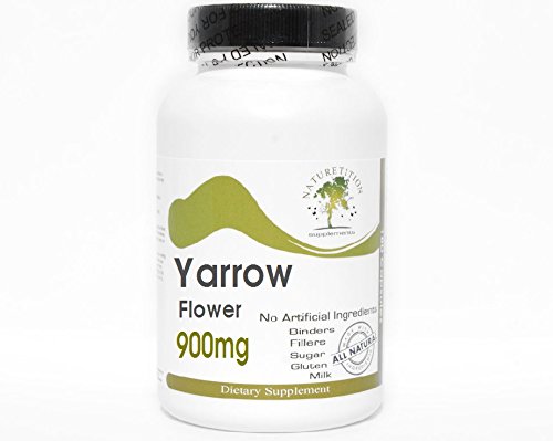[BRSWKEYPBMEGO3AZ] Yarrow Flower 900mg ~ 200 Capsules - No Additives