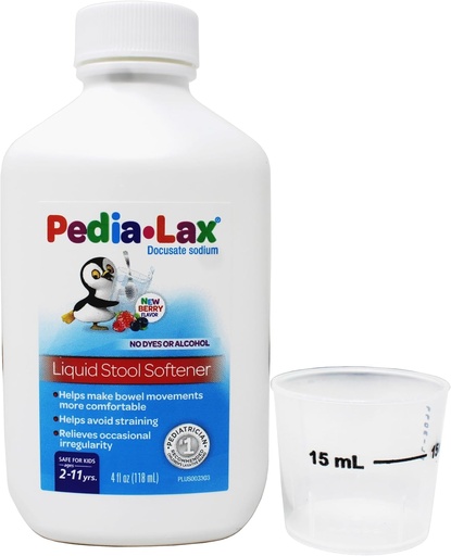 [BRSWIY36BIGGMALM] Fleet Pedia Lax Liquid Stool Softener, Fruit Punch, 4 oz