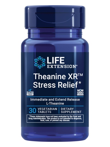 [BRSW2GQ7A4GWAYLZ] Life Extension Theanine XR™ Stress Relief – L-Theanine – Promotes a Calm Response to Daytime Stress – Non-GMO, Gluten-Free, Vegetarian – 30 Tablets