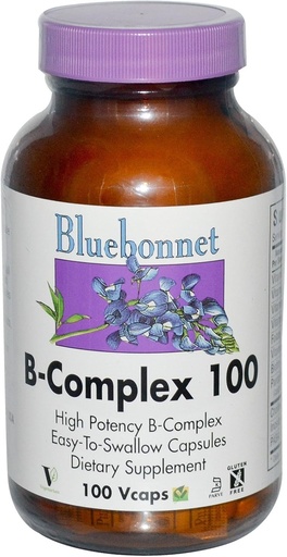 [BRSWIGDZCMPR43I7] Bluebonnet - B-Complex 100mg - 100 Veg Caps