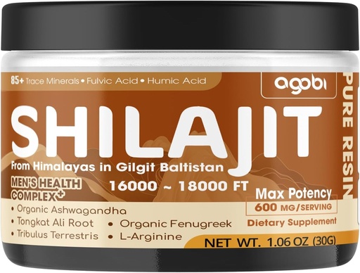 [BRSROGAEOUMW2HIY] Shilajit Pure Himalayan Organic Resin - 30g Shilajit Supplement with 85+ Trace Minerals, Fulvic Acid, Ashwagandha Root, Tongkat Ali & More Herbal - Support Immune, Energy Production & Brain Health