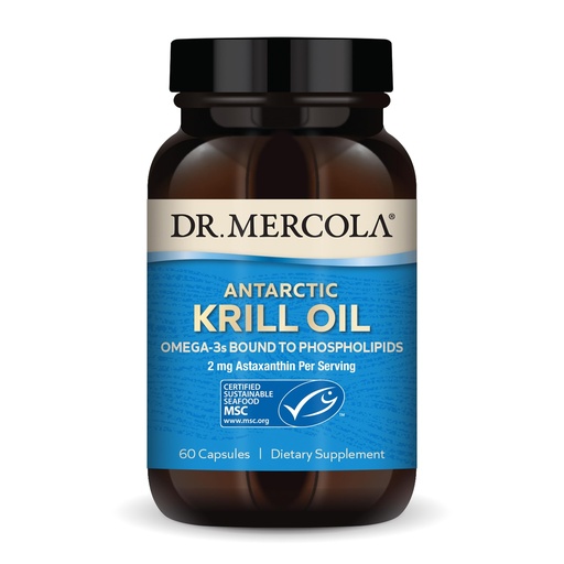 [BRSWIZQHAYAQMF3O] Dr. Mercola Antarctic Krill Oil - 1,000 mg - Omega-3 Supplement with EPA & DHA - Supports Brain, Heart, Joint & Immune Health - GMO-Free, Gluten-Free & Soy-Free - 60 Capsules (30 Servings)