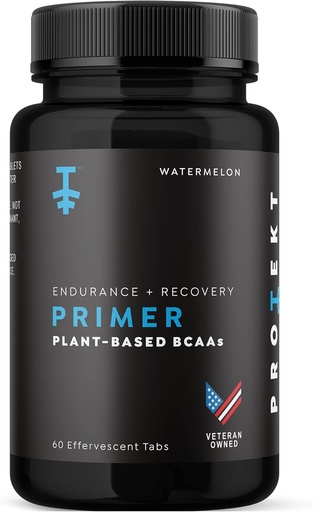 [BRSWYCYHCMPGY2DA] Protekt Primer - Suplemento BCAA basado en plantas con vitamina C - 60 Tablas efervescentes - Vegan BCAA - Watermelon Flavor - Absorción máxima para rendimiento óptimo y recuperación más rápida