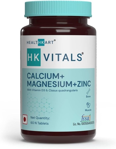[BRSW2GQEDMIQMYL5] Calcium Magnesium & Zinc Tablets with Vitamin D3, Calcium Supplement for Women and Men, for Bone Health & Joint Support, 60 Calcium Tablets | Pack of- 4, 240 Tablets