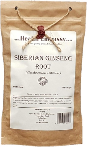[BRSWKZITOR4B6G3E] Health Embassy Siberian Ginseng Root Cut Tea | Eleutherococcus senticosus | Herbal Tea (50g)