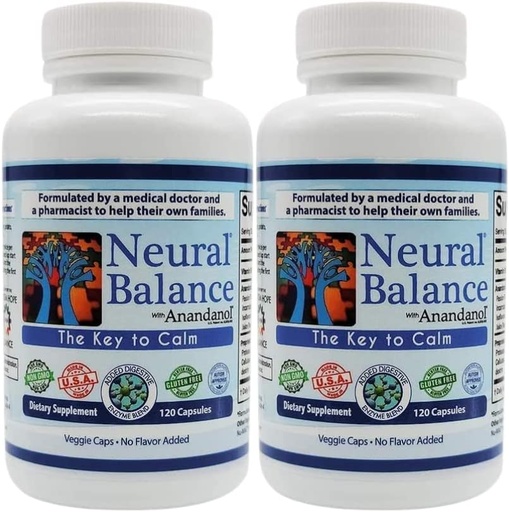 [BRSWGFACOB7GOELD] NEURAL BALANCE Anandanol, Perrietary Digestive Enzyme Blend (Capsules, 2 Pack)