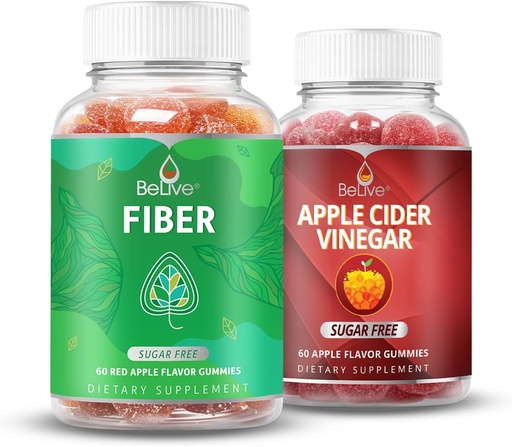 [BRSW2ZY3PMDQYF3K] BeLive травлення Bundle Fiber і Apple Cider Vinegar для травної підтримки і загального Gut здоров'я