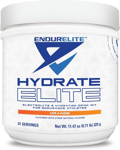 [BRSRABQEOQIBY3D3] EndurElite Hydrate Elite - Electrolyte Toz - Endurance Atletivlər üçün Instant Hydration & Electrolytes - Hydration Toz Mix - Orange - 31 Xidmət