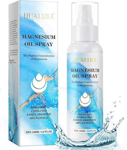 [BRSRAZIKBUNROCT3] Magnesium Oil Spray, Magnesium Oil for Feet, Topical Pure Magnesium Spray for Feet and Sleep, Easy to Use and Quick to Absorb, 4 Fl oz