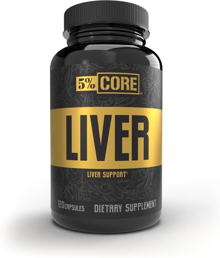 [BRSRAFQ3AUIRO3TZ] 5% Core Liver Support | NAC (N-Acetyl L-Cysteine) 1000mg, Milk Thistle 750mg, L-Glutathione 300mg | Liver Cleanse Detox & Repair Supplement (30 Capsules)