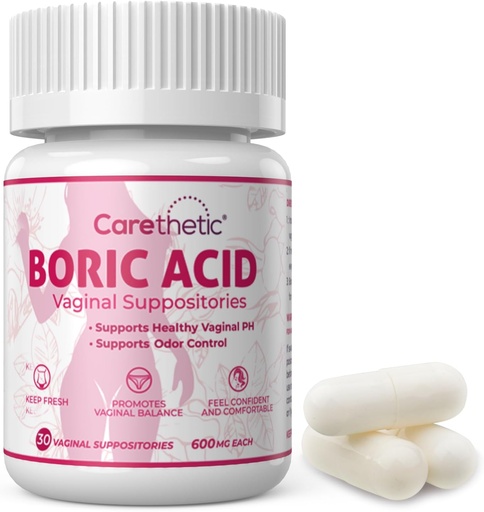 [BRSRMHA6OIFGOAD5] Vaginal Suppositories - pH Balance & Odor Control for Women, 600mg, 30 Count - Gentle Feminine Health