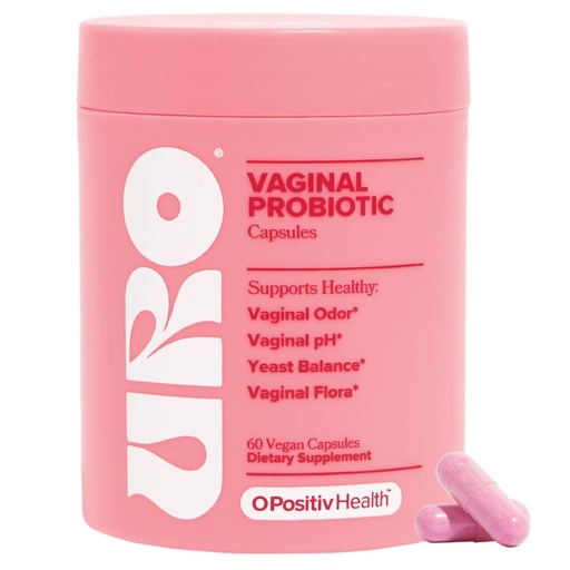 [BRSRAZYPDEHA2YL2] O Positiv URO Vaginal Probiotics for Women pH Balance with Prebiotics & Lactobacillus – Vaginal Health Supplement – Promote Healthy Vaginal Odor & Flora, 60 Count (Pack of 1), 1 Month Supply