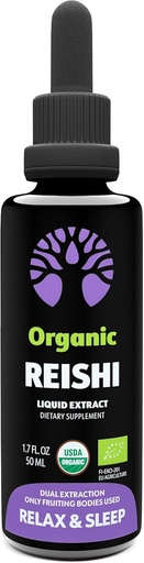 [BRSW2ZARPIJQYFL6] LOOV Organic Reishi Mushroom Supplement - 50 Servering - Fruiting organer Kun - Sove og immunforsvar